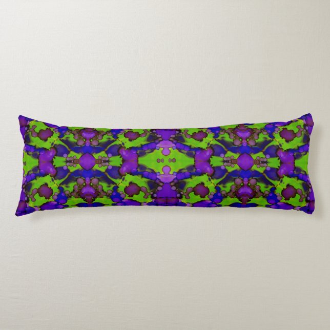 Neon Bloomstorm Body Pillow (Front)