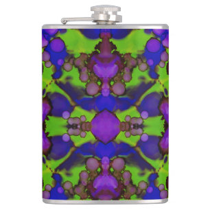 Neon Bloomstorm Hip Flask