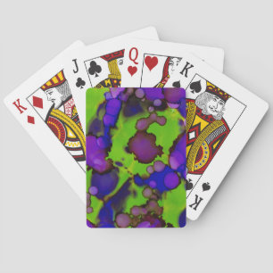 Neon Bloomstorm Playing Cards