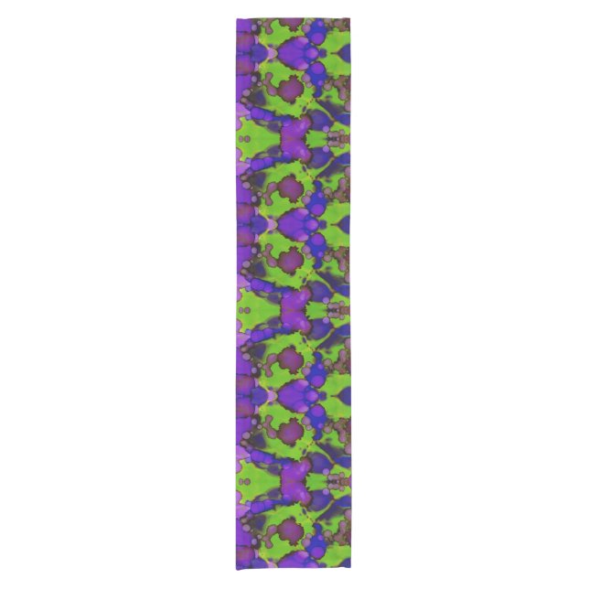 Neon Bloomstorm Short Table Runner (Front)