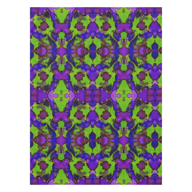 Neon Bloomstorm Tablecloth (Front)