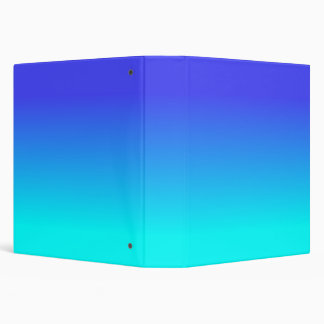 Neon Blue and Bright Neon Aqua Ombré Shade Colour Binder