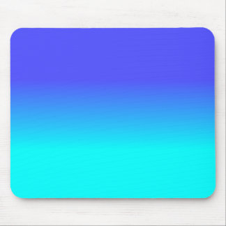 Neon Blue and Bright Neon Aqua Ombré Shade Colour Mouse Pad