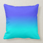 Neon Blue and Bright Neon Aqua Ombré Shade Colour Throw Pillow<br><div class="desc">Neon Blue and Bright Neon Aqua Ombré Shade Colour Fade neon aqua, neon blue, blue neon, ombre shade, colour fade, neon, blue, ombre, shade, colour, fade, trend, bright, fluorescent, highlighter, school, kids, fun, dorm, decor, tint, bright neon blue, bright blue, faded, faded colour, neon blue fade, neon aqua fade, neon...</div>