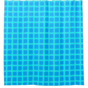 Neon blue bright checked pattern 