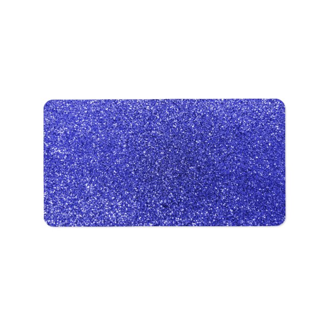 Neon blue glitter label (Front)