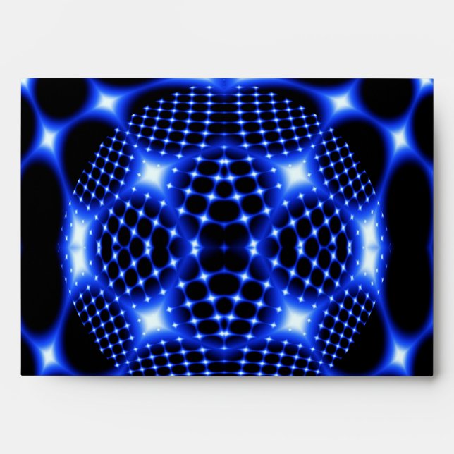 Neon blue glob fractal envelope (Front)
