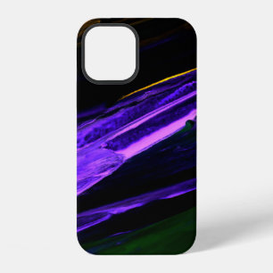 Neon blue, green and purple creative abstract hand iPhone 12 case