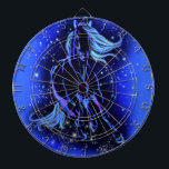 Neon Blue Horse Running At Moonlight Starry Night  Dartboard<br><div class="desc">Neon Blue Horse Running At Moonlight Starry Night Magic Animal Drawing - Choose / Add Your Unique Text / Colour - Make Your Special Gift - Resize and move or remove and add elements / image with customization tool ! - Drawing and Design by MIGNED. You can also transfer my...</div>