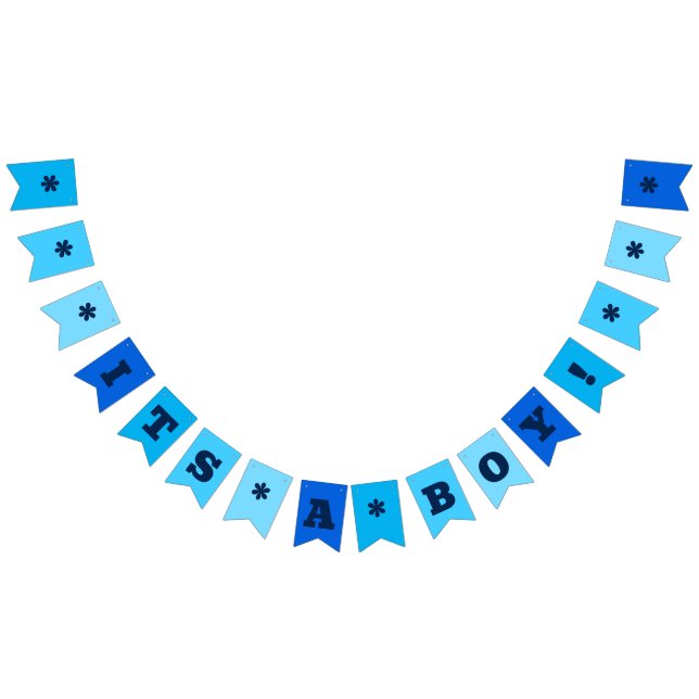 Neon Blue | Its a Boy! | Custom Bunting Flags (All)