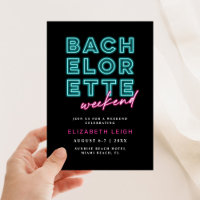 Neon Blue & Pink Bachelorette Weekend