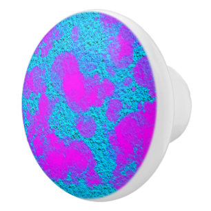 Neon Blue Pink Texture Knob
