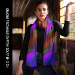 Neon Blue Purple Green Orange Abstract Long Scarf<br><div class="desc">Neon Blue Purple Green Orange Abstract Pattern Long Scarf. Artwork in bright neon colours gives off a unique design that a special someone will enjoy receiving as a gift. Contact me here or at admin@giftsyoutreasure.com View all my shops here https://bit.ly/SandyspiderStores</div>