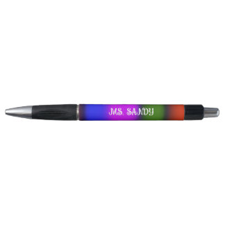 Neon Blue, Purple, Green, Orange Monogram Pen