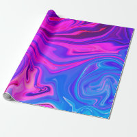 Neon Blue Purple Pink Abstract Pattern