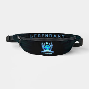 Neon Blue Soccer Ball Cool Sport Gifts For Boys Fanny Pack