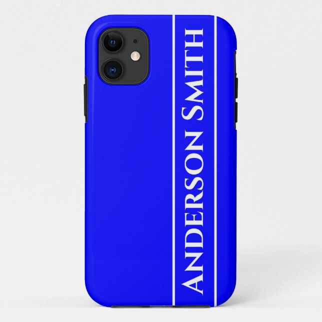 Neon Blue Solid Colour Case-Mate iPhone Case (Back)