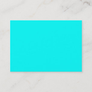 Neon Blue Teal Light Bright Fashion Colour Trend Business Card