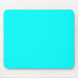 Neon Blue Teal Light Bright Fashion Colour Trend Mouse Pad