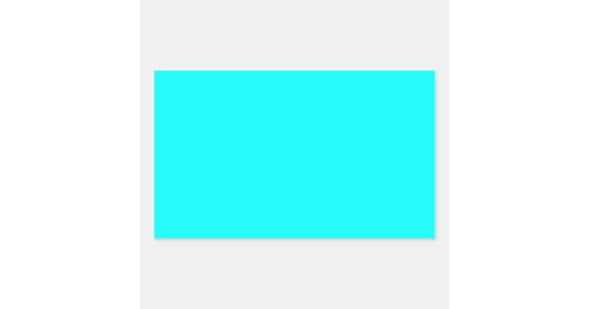 Neon Blue Teal Light Bright Fashion Colour Trend Sticker | Zazzle.ca