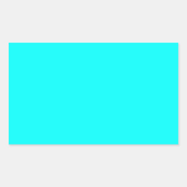Neon Blue Teal Light Bright Fashion Colour Trend Sticker (Front)