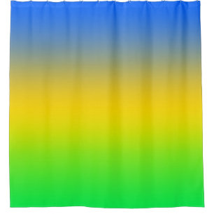 Neon blue, yellow, green gradient, ombre.