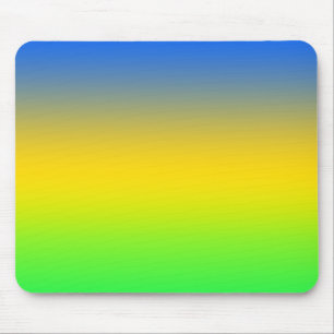 Neon blue, yellow, green gradient, ombre. Mouse Pad