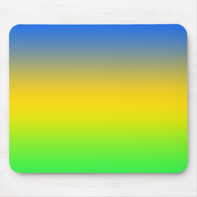  Neon blue, yellow, green gradient, ombre. Mouse Pad (Front)