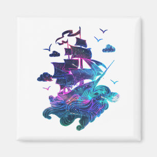Neon Boat Magnet