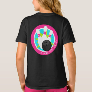 Neon Bowling Event Shirt with Name on Front Pocket