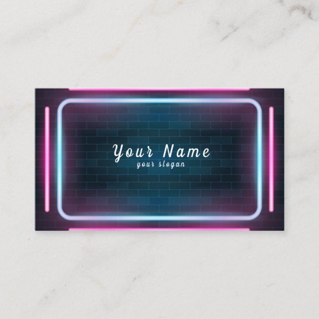 Neon box business card (Front)