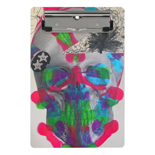 Neon Brain Bees Mini Clipboard (Front)