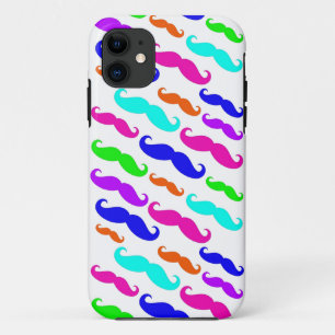 Neon bright colourful moustache iphone 5 case