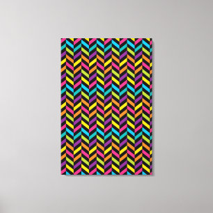 Neon Bright trendy fashion colourful design 1 Canvas Print