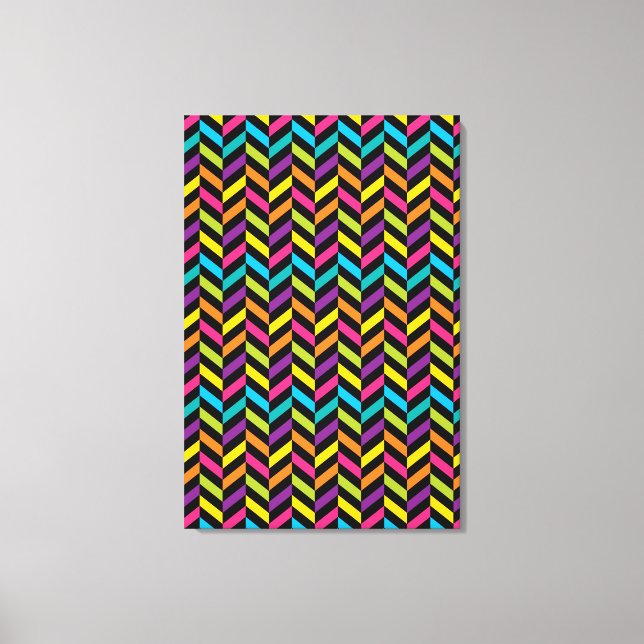 Neon Bright trendy fashion colourful design 1 Canvas Print (Front)