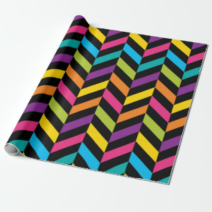 Neon Bright trendy fashion colourful design 1 Wrapping Paper