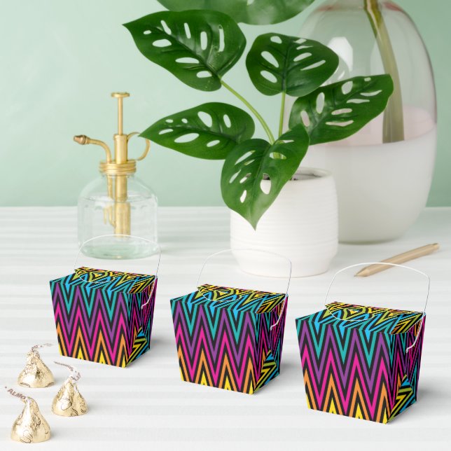 Neon Bright trendy fashion colourful design 8 Favor Box (Multiple)