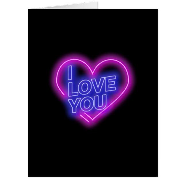 Neon brillant Look rose Bleu Saint Valentin (Devant)