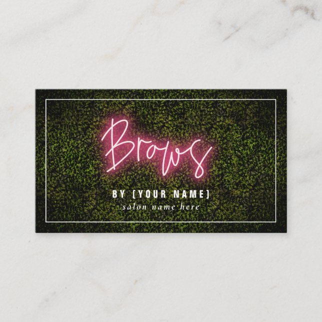 Neon Brows Business Card (Front)