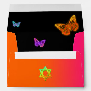 Neon Butterflies & Flowers Envelope for 5x7 Sizes