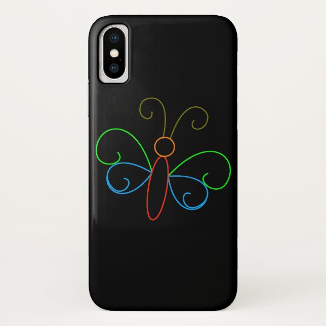Neon Butterfly Case-Mate iPhone Case (Back)