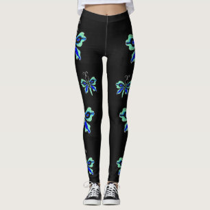 Neon Butterfly Leggings