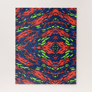 Neon Camo Challenging Jigsaw Puzzle