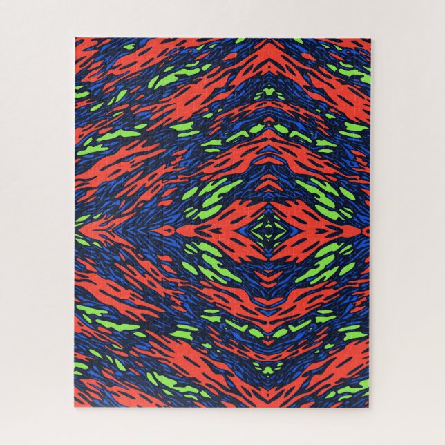 Neon Camo Challenging Jigsaw Puzzle (Vertical)