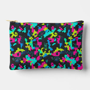 Neon Camouflage Pattern Accessory Pouch