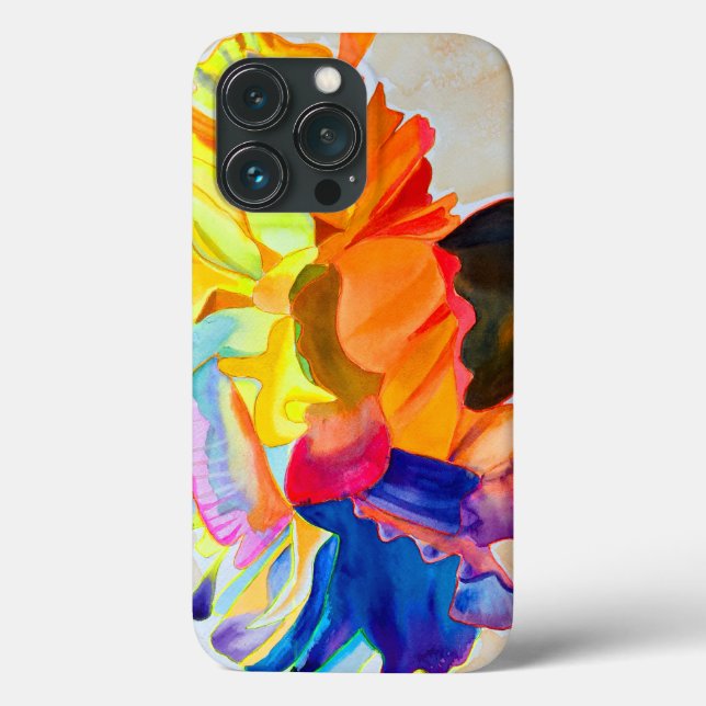 Neon Carnation watercolor flower Case-Mate iPhone Case (Back)