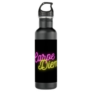 Neon Carpe Diem Word Art  710 Ml Water Bottle