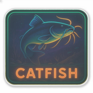 Neon CATFISH sticker