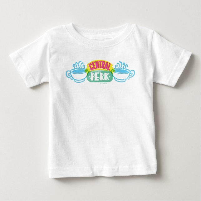 Neon Central Perk Logo Baby T-Shirt (Front)