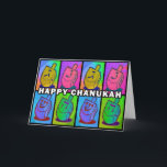 Neon Chanukah Card - landscape<br><div class="desc">Neon Chanukah Card - landscape with happy message inside. Can be customized and personalized!</div>